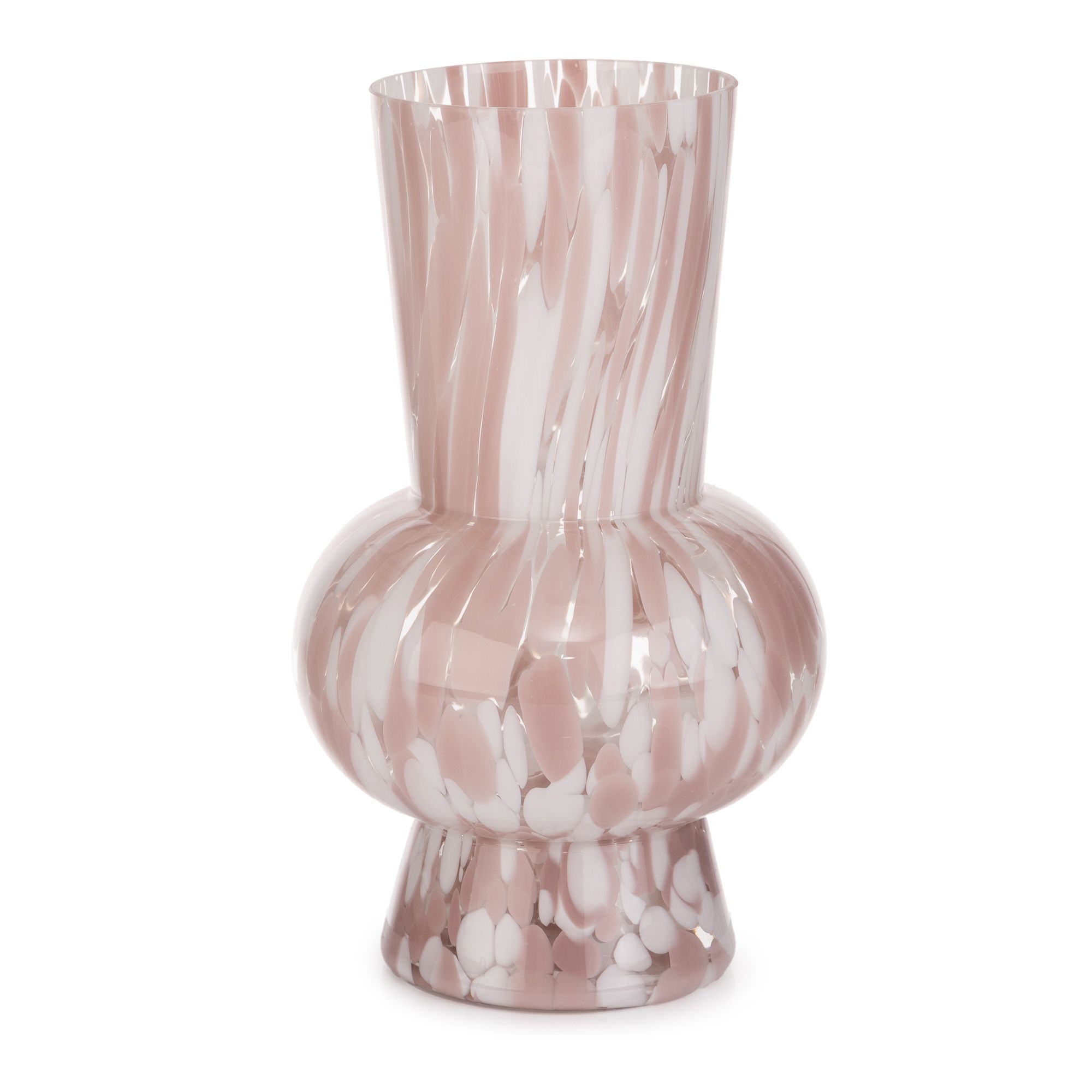 ABELLA Flora Design-Glasvase Leo-Design 2-farbig Höhe 25cm, Ø 15cm