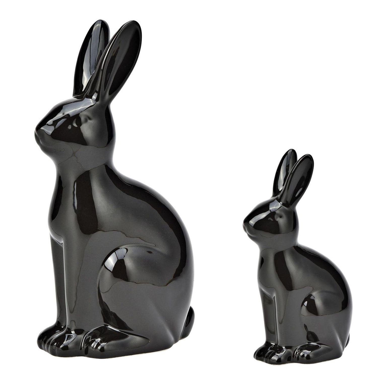 WURM Dekofigur 2er-Set Hasen Keramik Farbauswahl