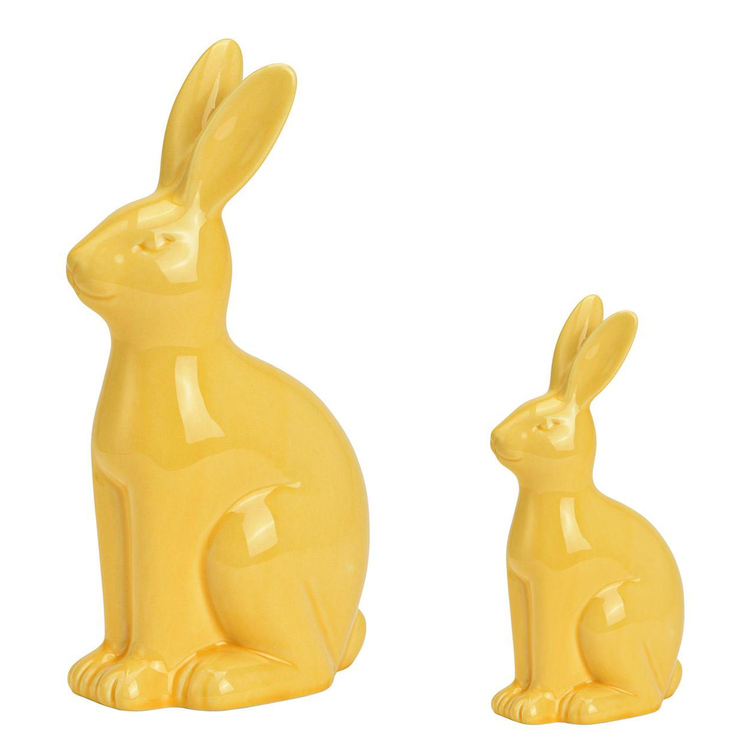 WURM Dekofigur 2er-Set Hasen Keramik Farbauswahl