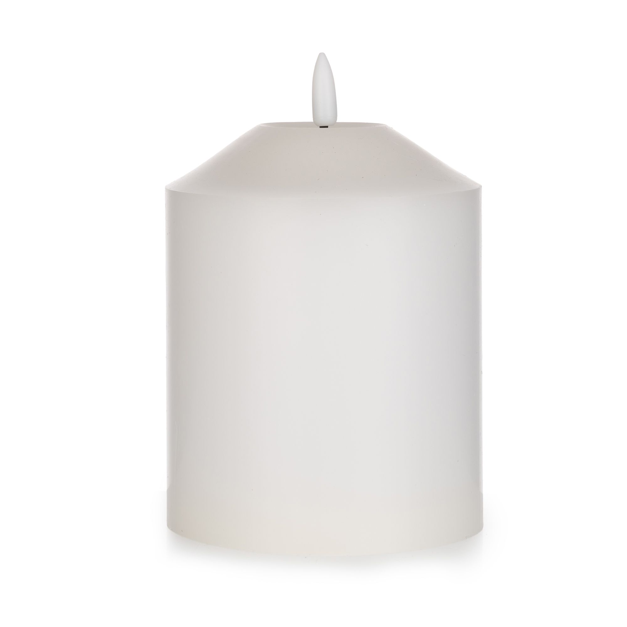 ELAMBIA recharge LED-Kerze wiederaufladbar 250h Brenndauer Ø 10cm, Höhe 15cm