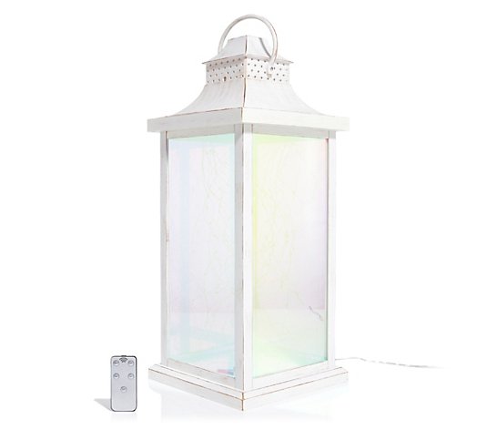 LUMIDA Xmas Deko-Laterne Rainbow-Glas outdoorgeeignet 150 LEDs, Höhe 60cm