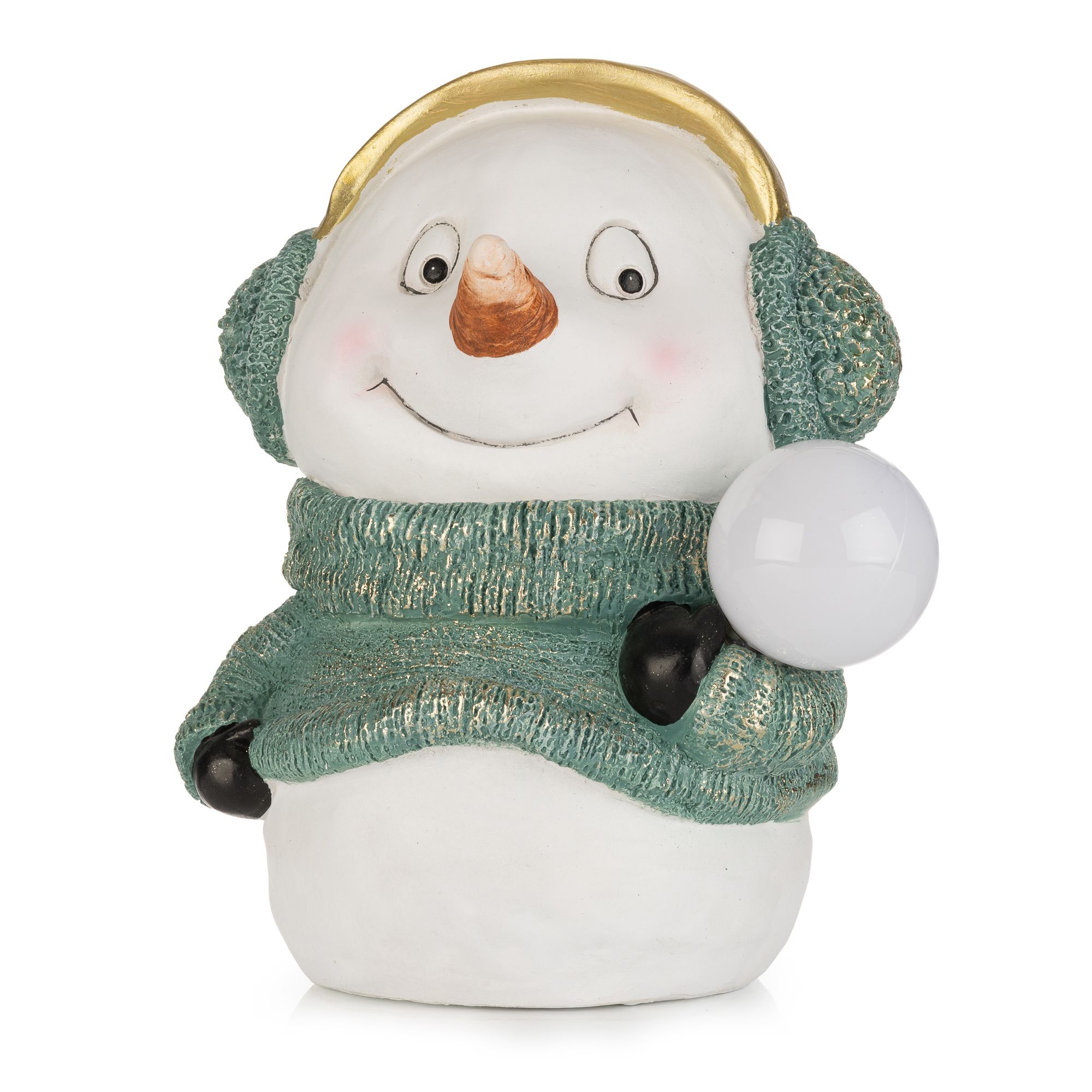 LUMIDA Xmas Deko-Schneemann Schneeflocken-LED outdoorgeeignet Höhe 34,5cm