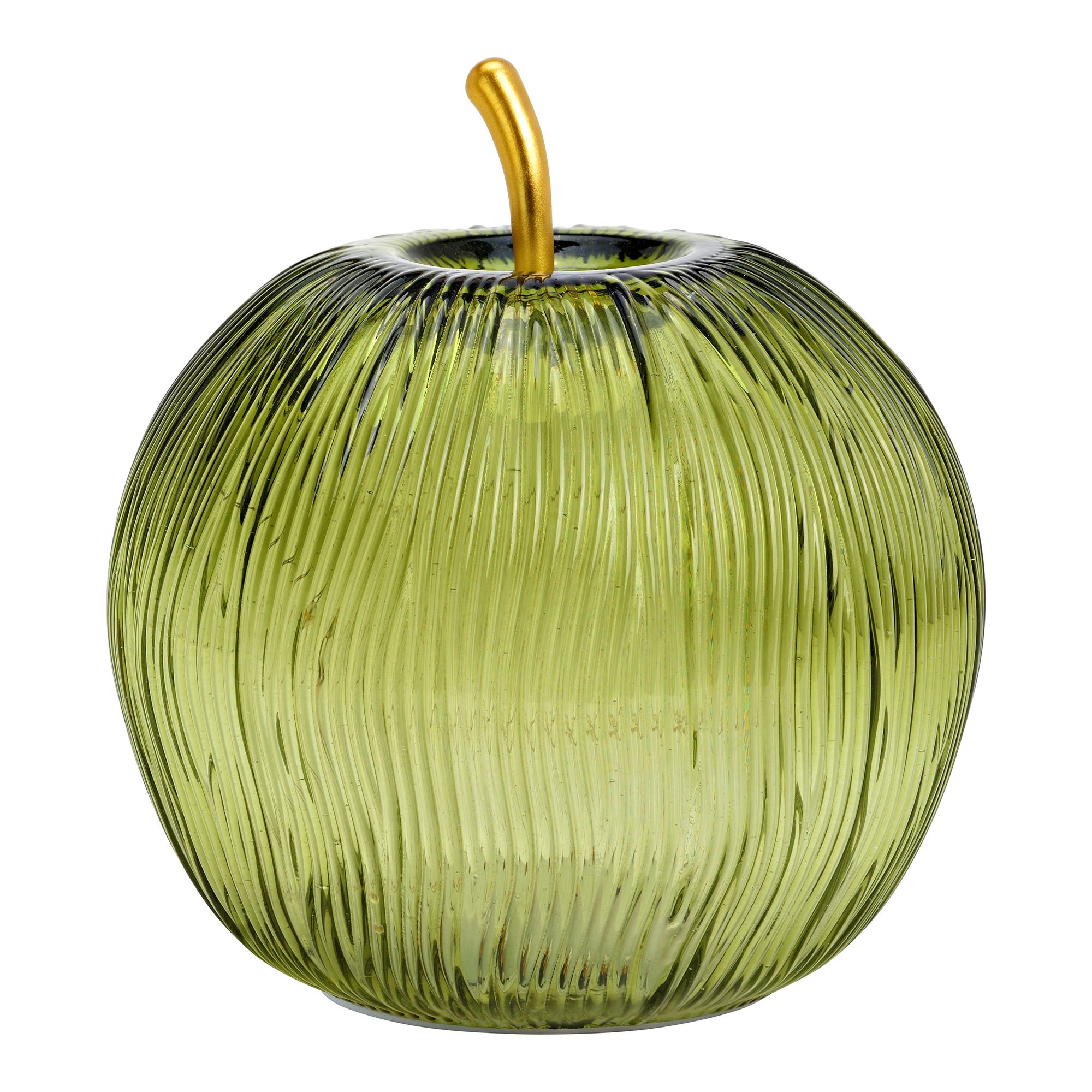 WURM Deko-Apfel aus Glas LED, Timer ca. 16x17x16cm