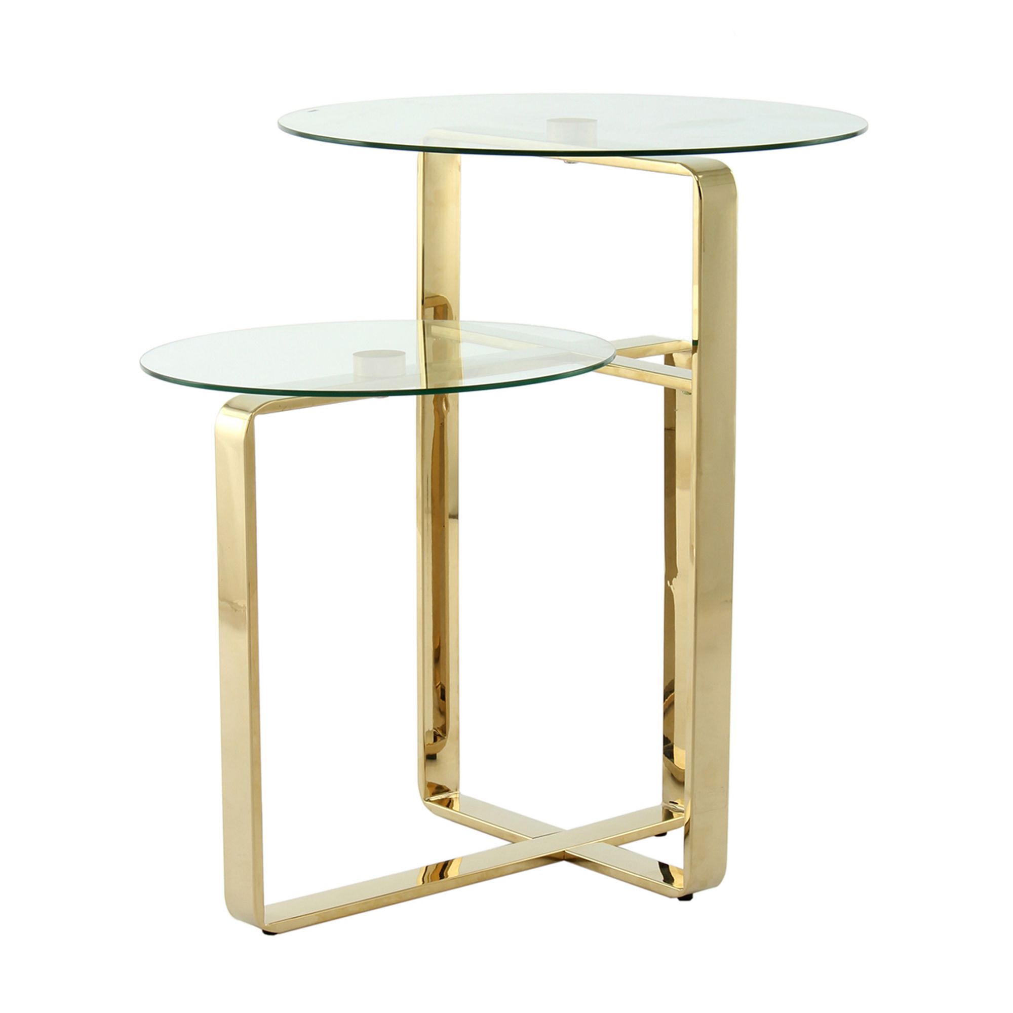 KAYOOM Beistelltisch Catrice 2 Glasablagen Höhe 60cm