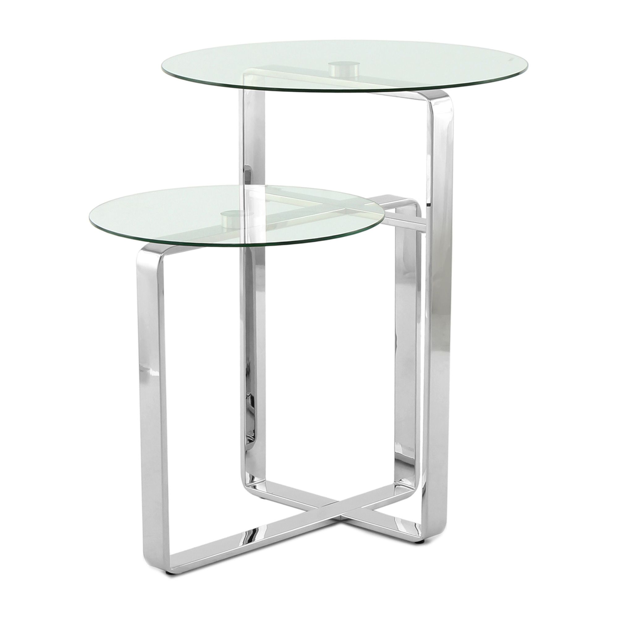 KAYOOM Beistelltisch Catrice 2 Glasablagen Höhe 60cm