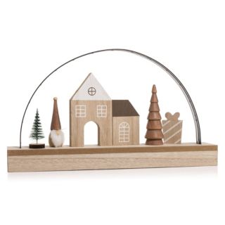 LUMIDA Xmas LED-Schwibbogen modernes Design Elemente dekorierbar B. 34cm, H. 18,5cm