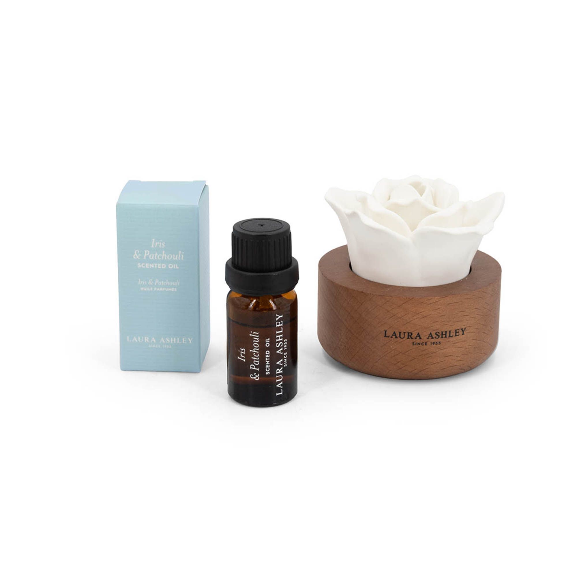 LAURA ASHLEY Duftblume Keramik mit Duftöl, bis zu 30 Tage Duft 10ml