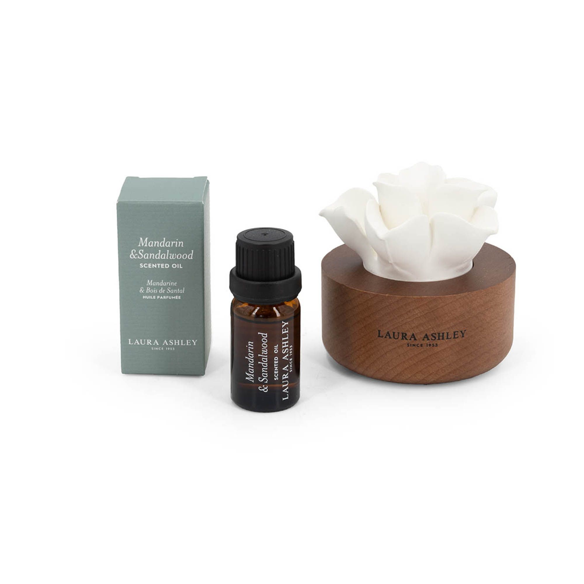 LAURA ASHLEY Duftblume Keramik mit Duftöl, bis zu 30 Tage Duft 10ml