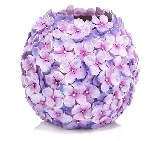 ABELLA Casa Keramik-Vase Blütenform handbemalt Höhe ca. 20cm