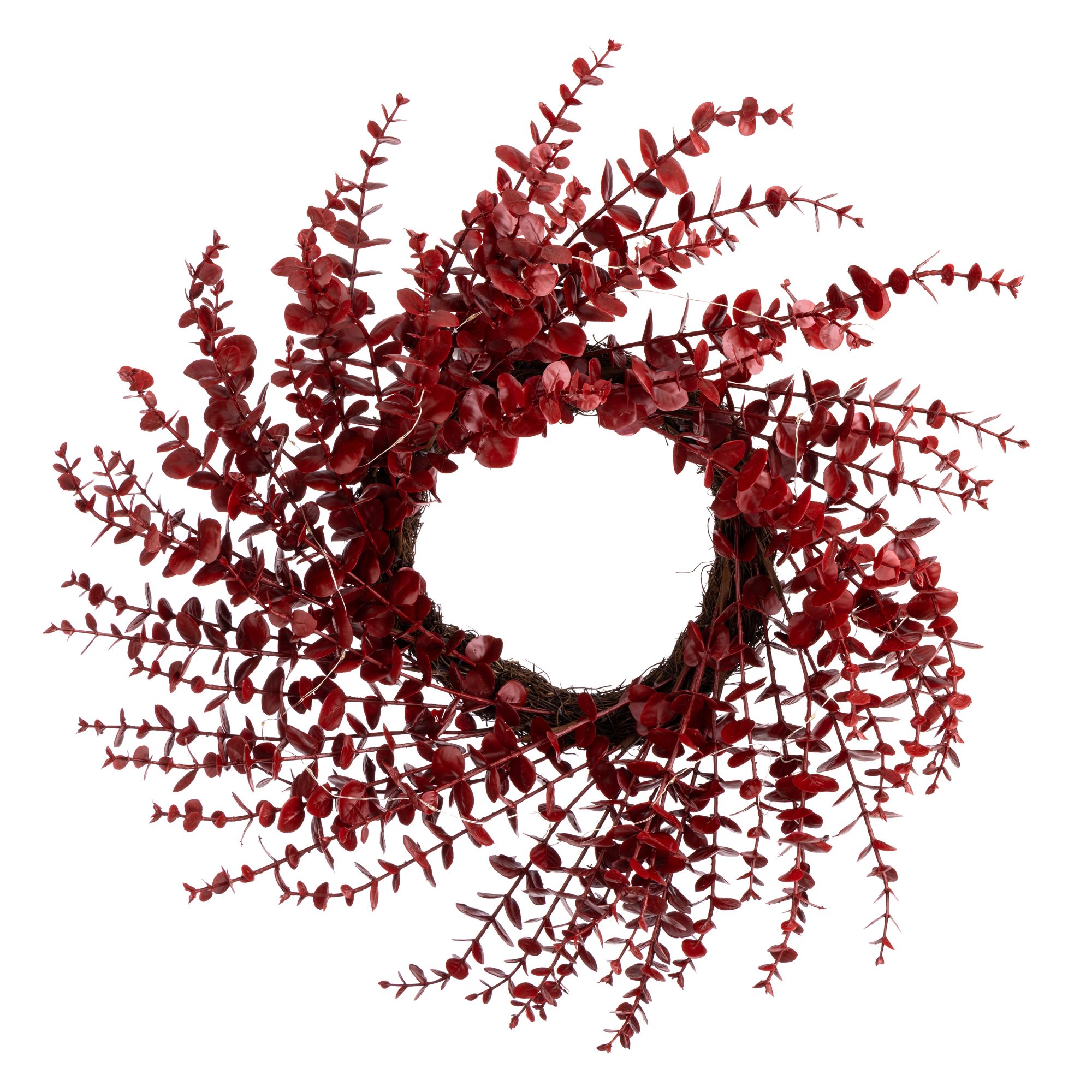 LUMIDA Flora künstl. Dekokranz Eukalyptus 5h-Timerfunktion Größenauswahl