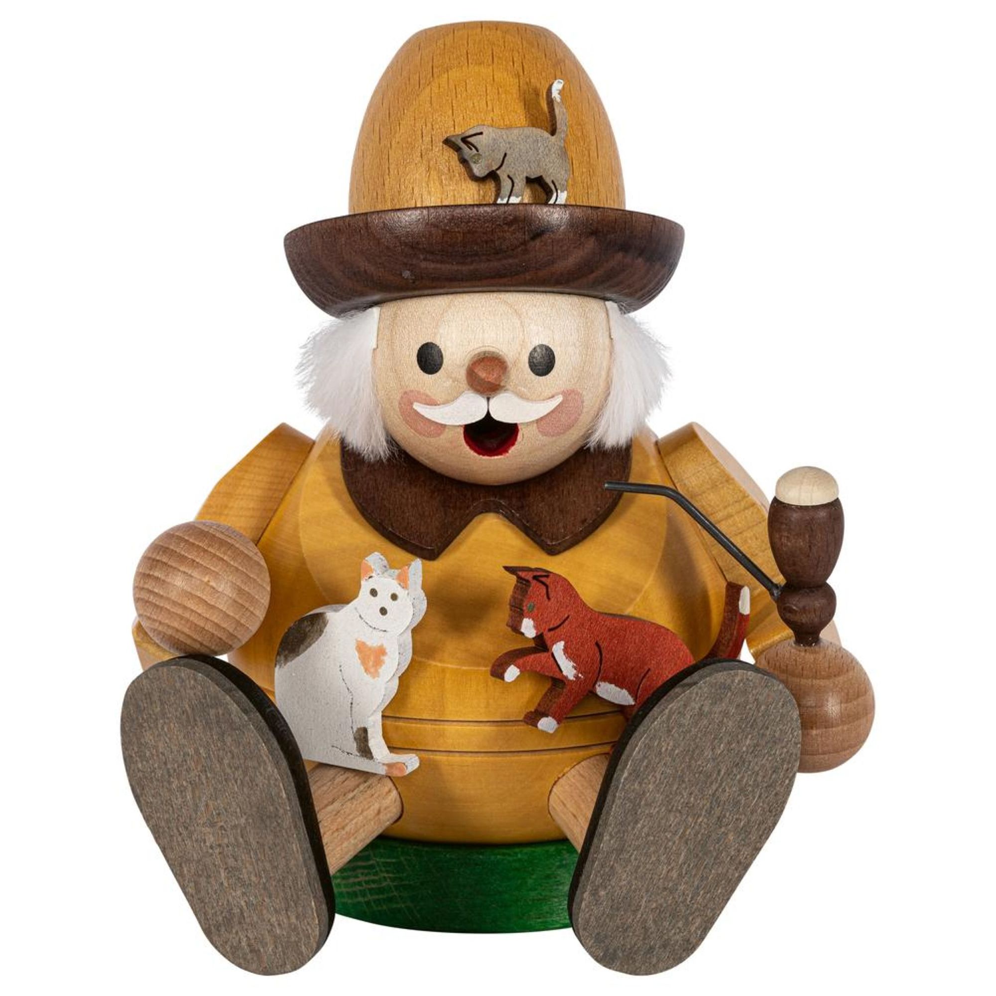 GLÄSSER SEIFFEN Räuchermann sitzend Designauswahl inkl. Räucherkerzen Höhe ca. 13cm