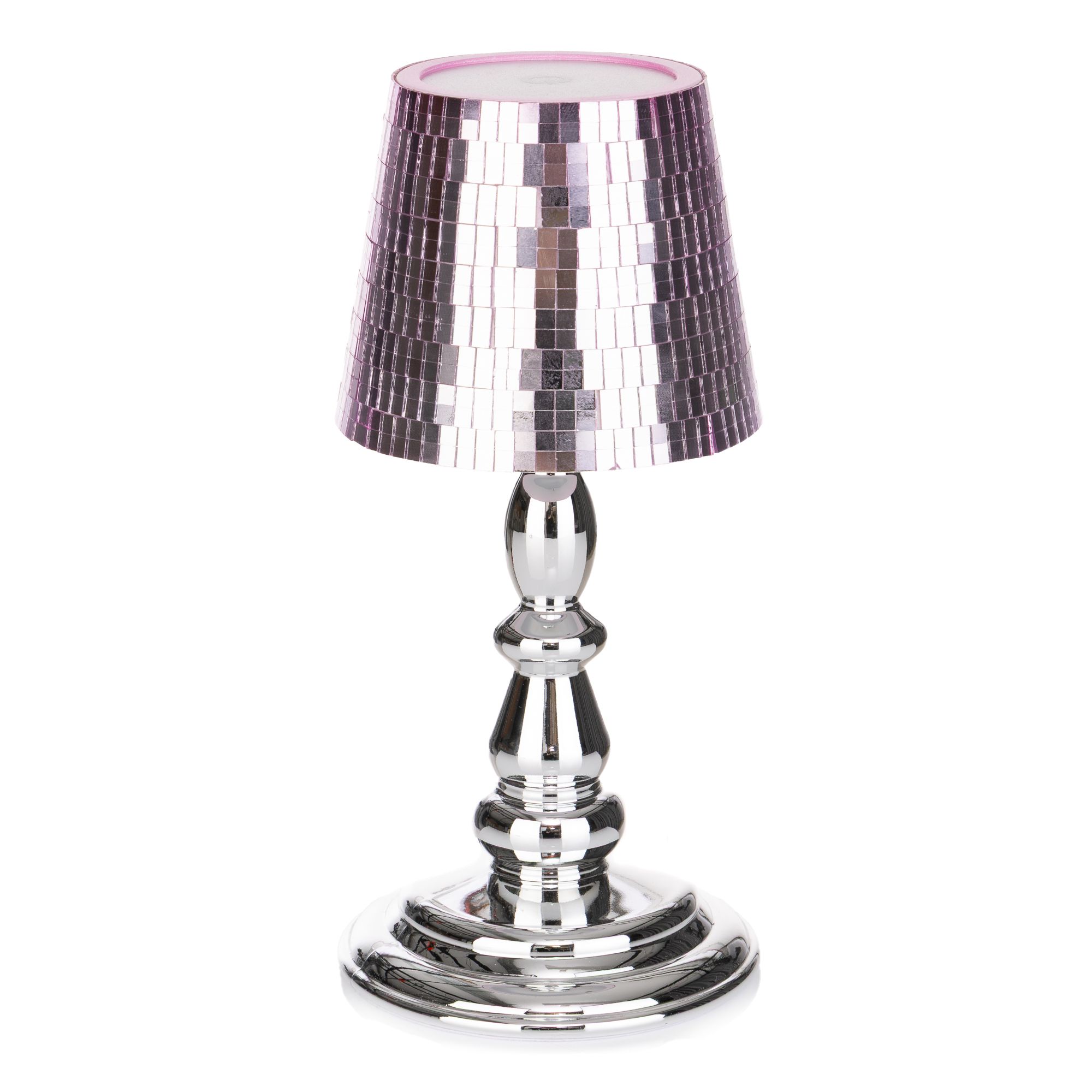 LUMIDA Casa LED-Tischleuchte Diskokugel-Optik wiederaufladbar Höhe 25cm, Ø 11,5cm