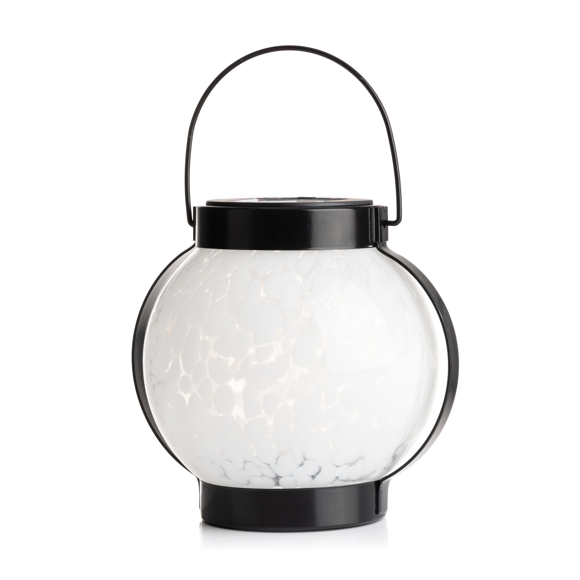 LUMIDA Garden Solar-Laterne Designglas warmweiße LED Ø ca. 16cm