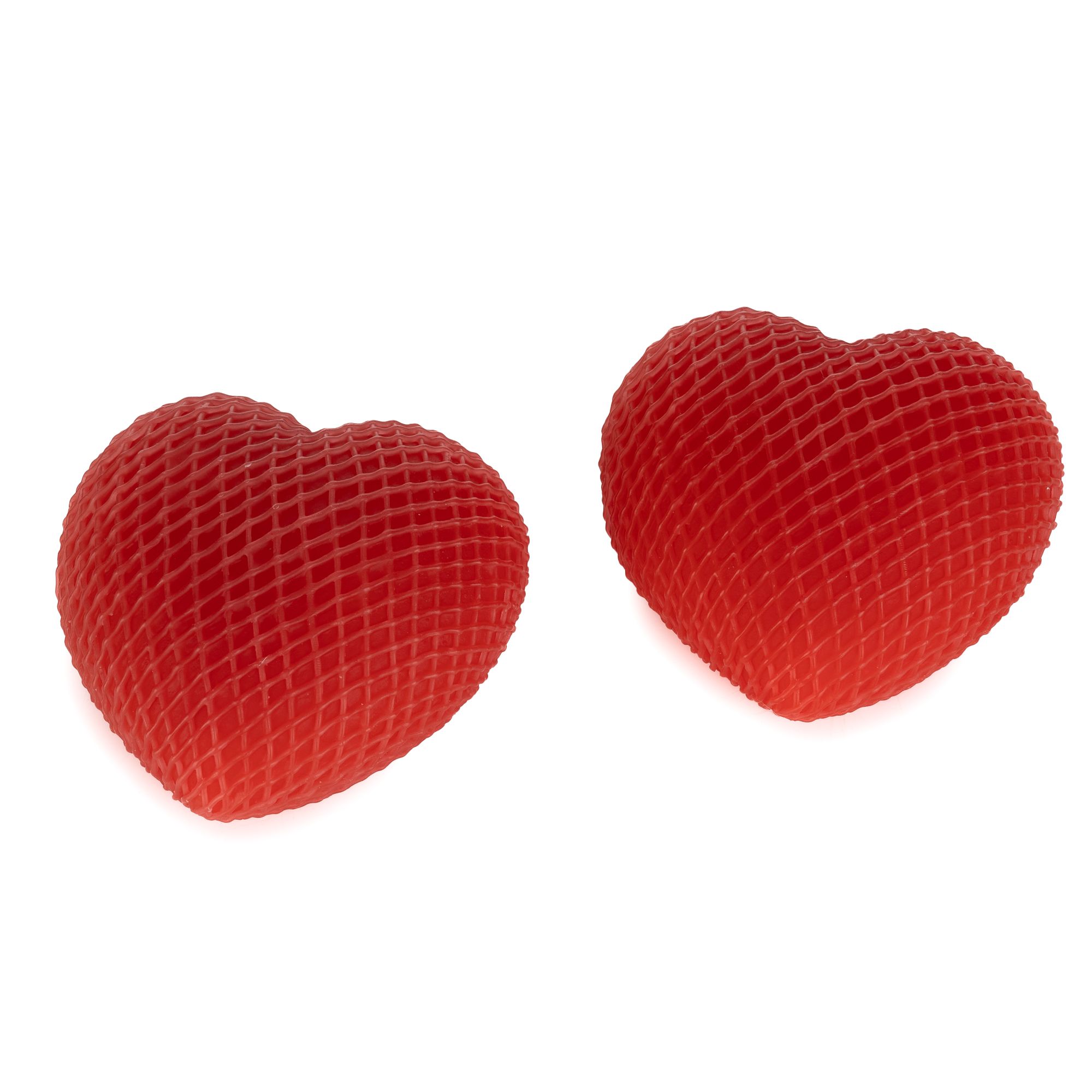 ELAMBIA 2 LED-Kerzen Herzform, Struktur 5h-Timerfunktion Höhe 8cm, Ø 12cm