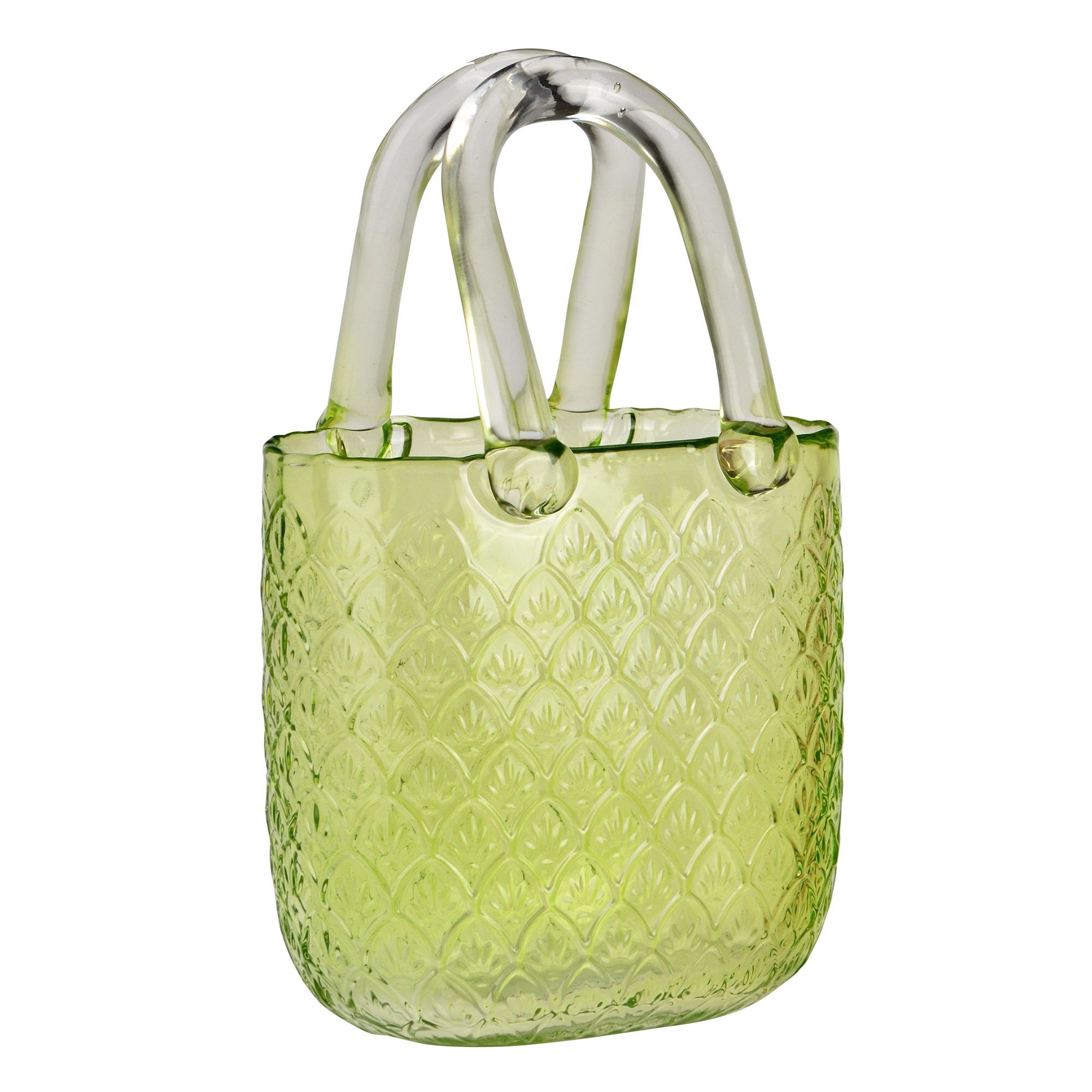 WURM Vase Handtasche aus Glas Maße 15x24x10cm