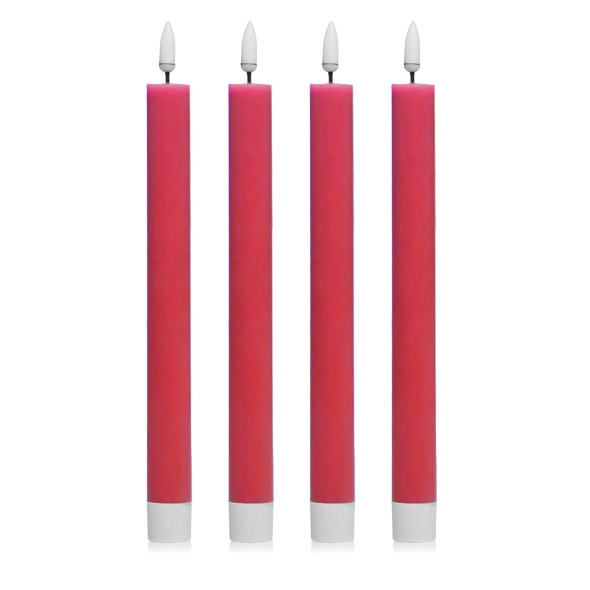 ELAMBIA 4 LED-Tafelkerzen Touch-Sensor 5h-Timerfunktion Höhe 25cm, Ø 2,2cm