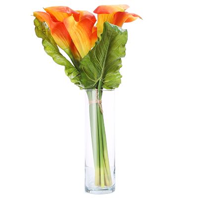 PEONY künstl. Blumenstrauß Callas Glasvase Höhe ca. 56cm