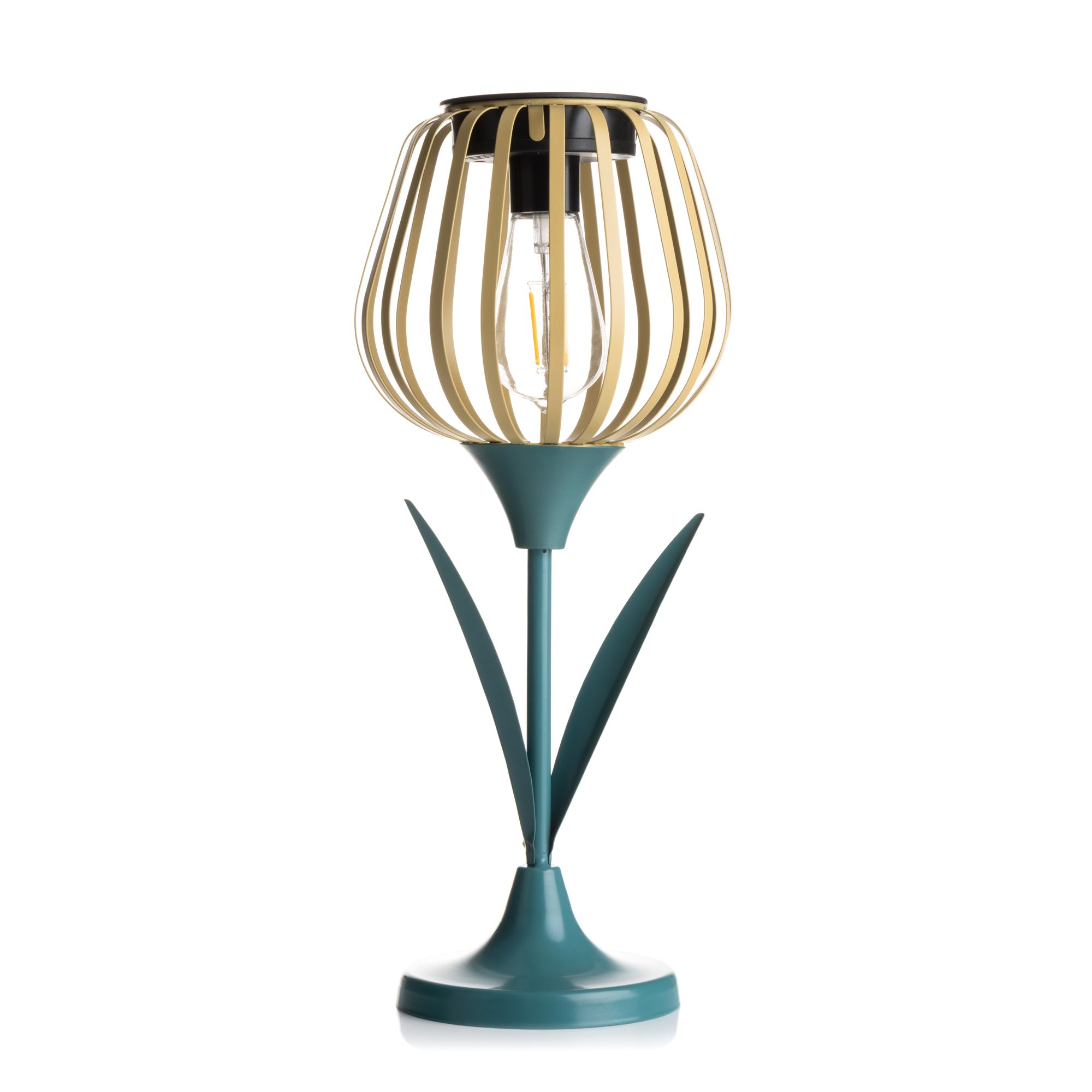 LUMIDA Garden Solar-Dekoleuchte Tulpen-Optik warmweiße LED Ø 16cm, Höhe 37,5cm