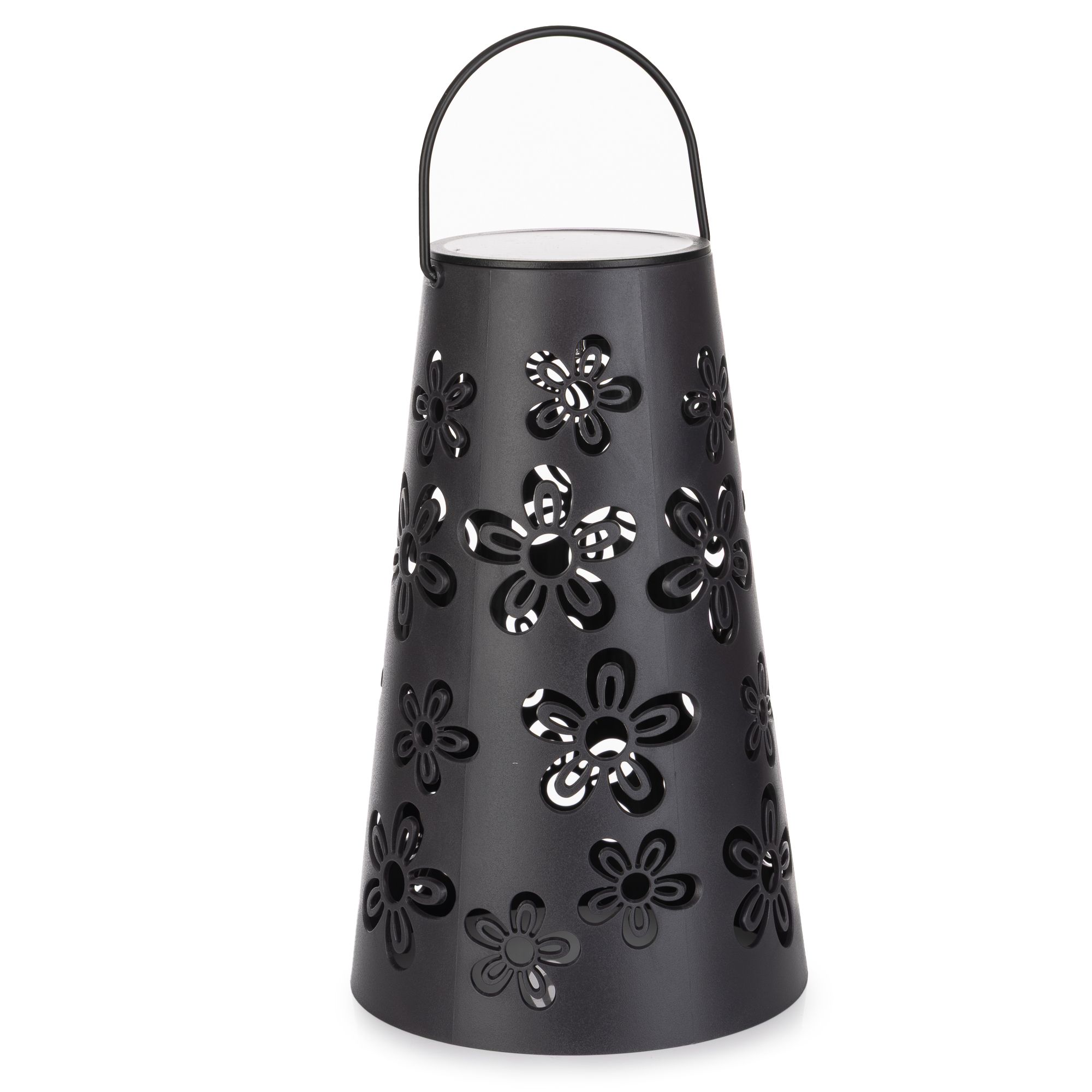 LUMIDA Garden Solar-Laterne Cut-Out-Design mit Henkel Höhe 22cm, Ø 18,5cm