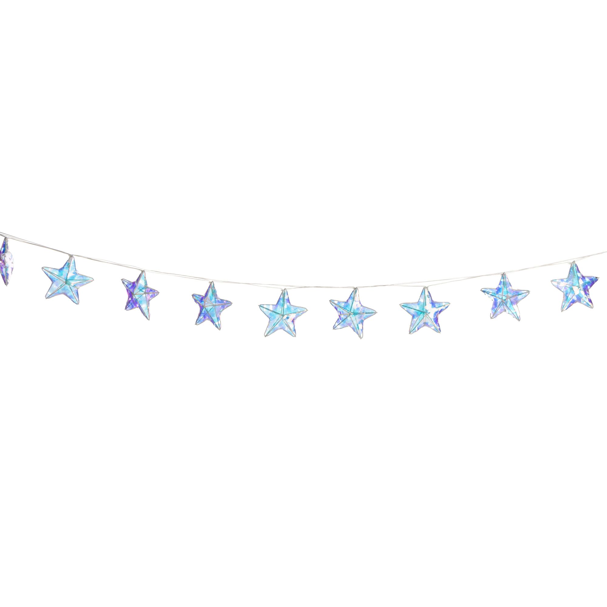 LUMIDA Xmas LED-Lichterkette Streifen-Design irrisierend, 10 LEDs outdoorgeeignet