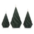 ELAMBIA 3 LED-Kerzen Tannenbaum gedreht Flamme Luma, Timer H. 15,5 17,5 & 21,5cm