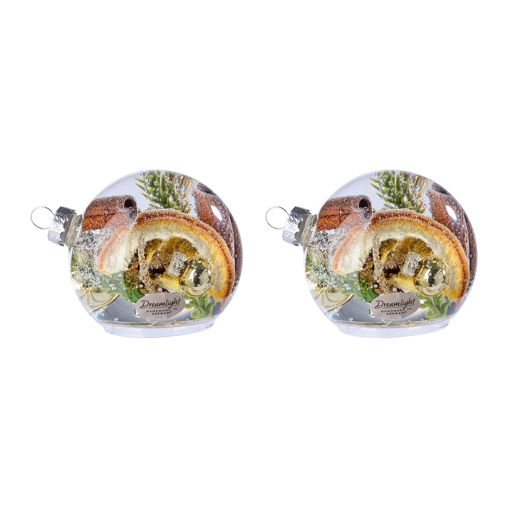 DREAMLIGHT 2 Dekokugeln X-Mas Designauswahl Ø 6cm, Höhe 10cm