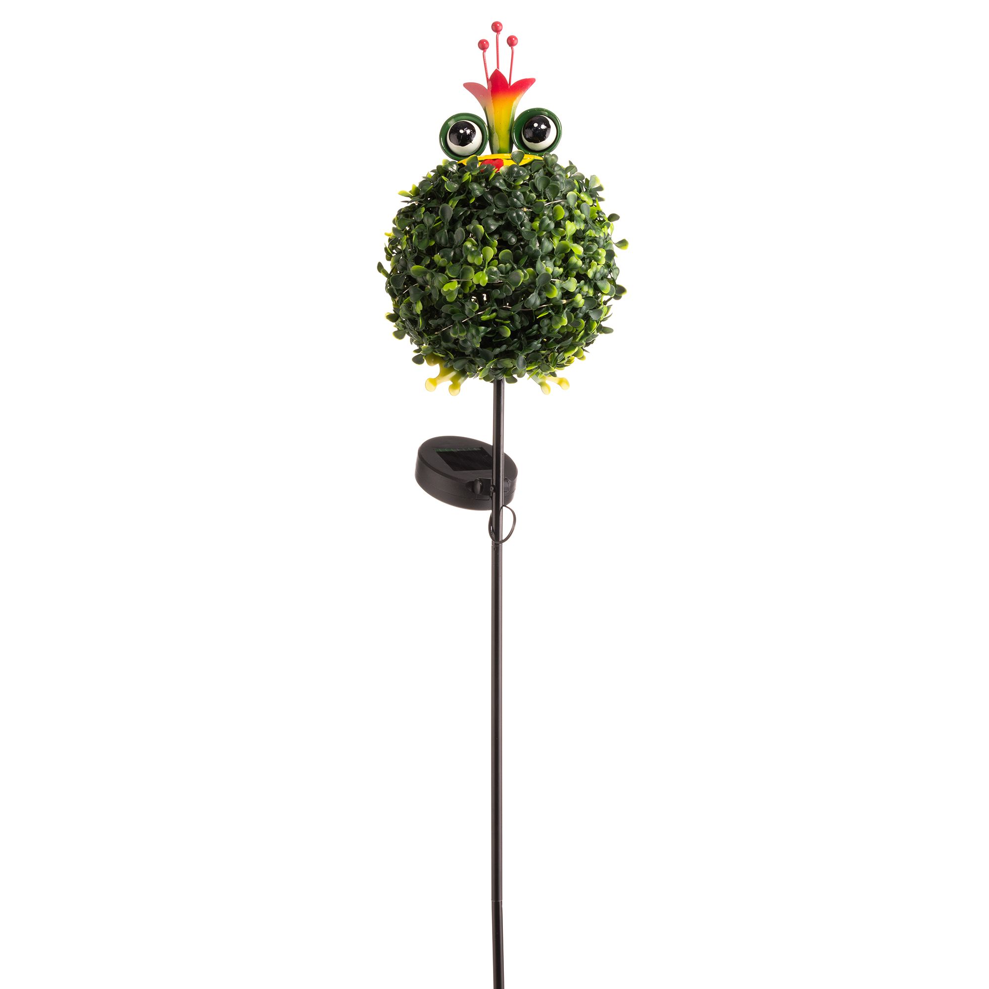 LUMIDA Garden Solar-Gartenstecker Buchs-Kugel inkl. Deko-Figur Höhe 85cm, Ø ca. 14cm