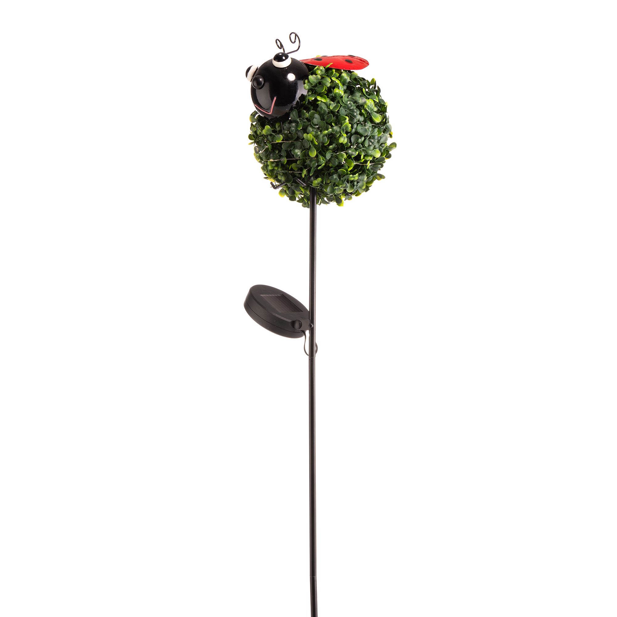 LUMIDA Garden Solar-Gartenstecker Buchs-Kugel inkl. Deko-Figur Höhe 85cm, Ø ca. 14cm