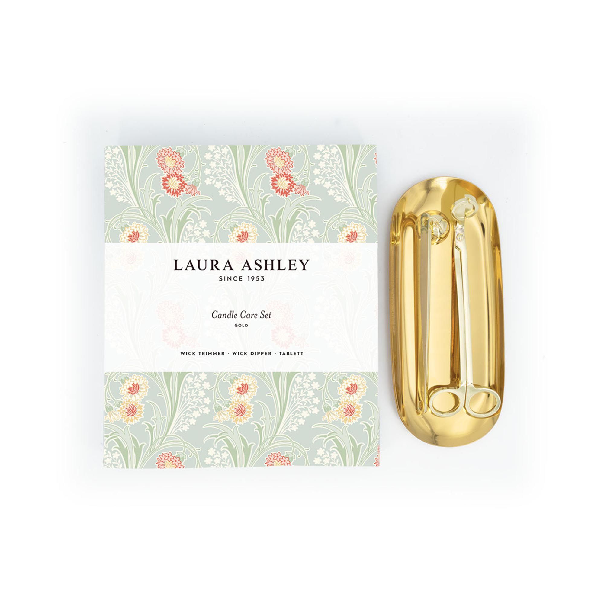 LAURA ASHLEY Dochtschere & Ablagetablett goldfarbend