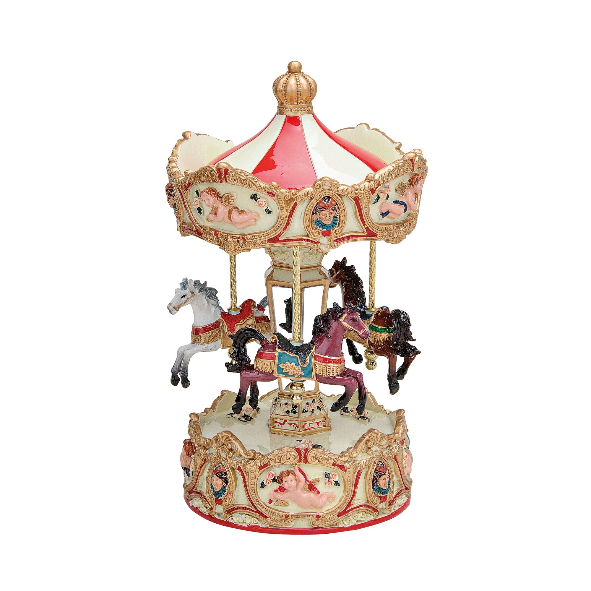WURM Spieluhr Karussel ca. 13x25x13cm