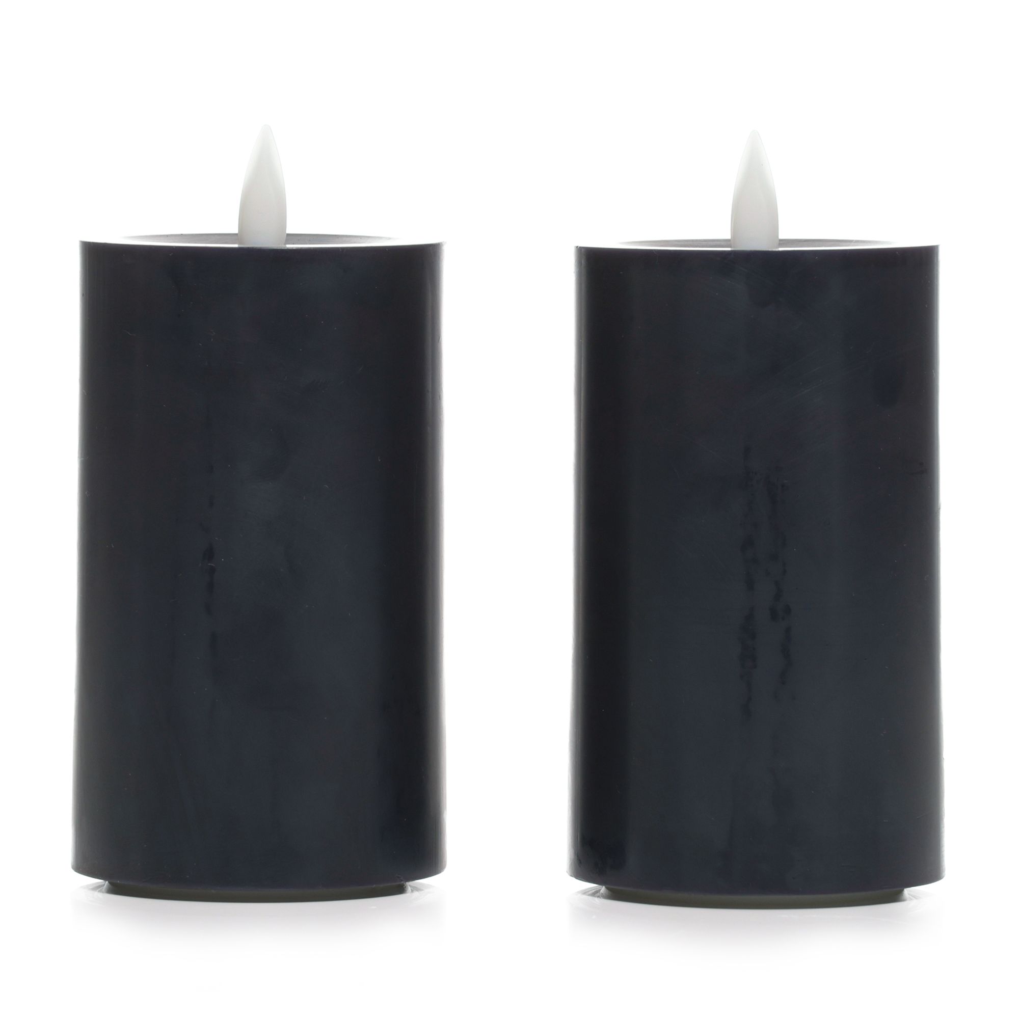 ELAMBIA recharge 2 LED-Kerzen wiederaufladbar Timer, FB, 480h Ø 7,6cm, Höhe 15,5cm