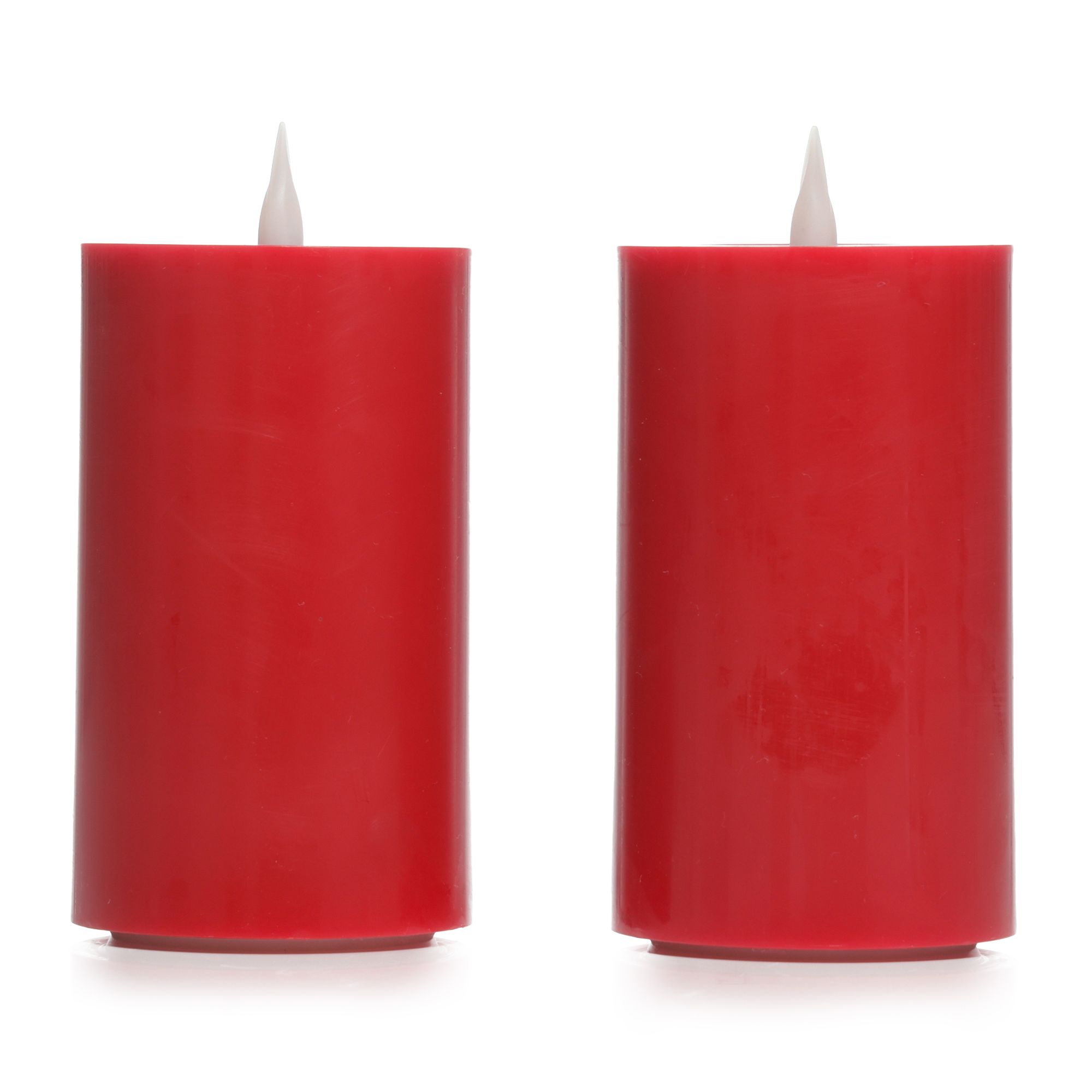 ELAMBIA recharge 2 LED-Kerzen wiederaufladbar Timer, FB, 480h Ø 7,6cm, Höhe 15,5cm