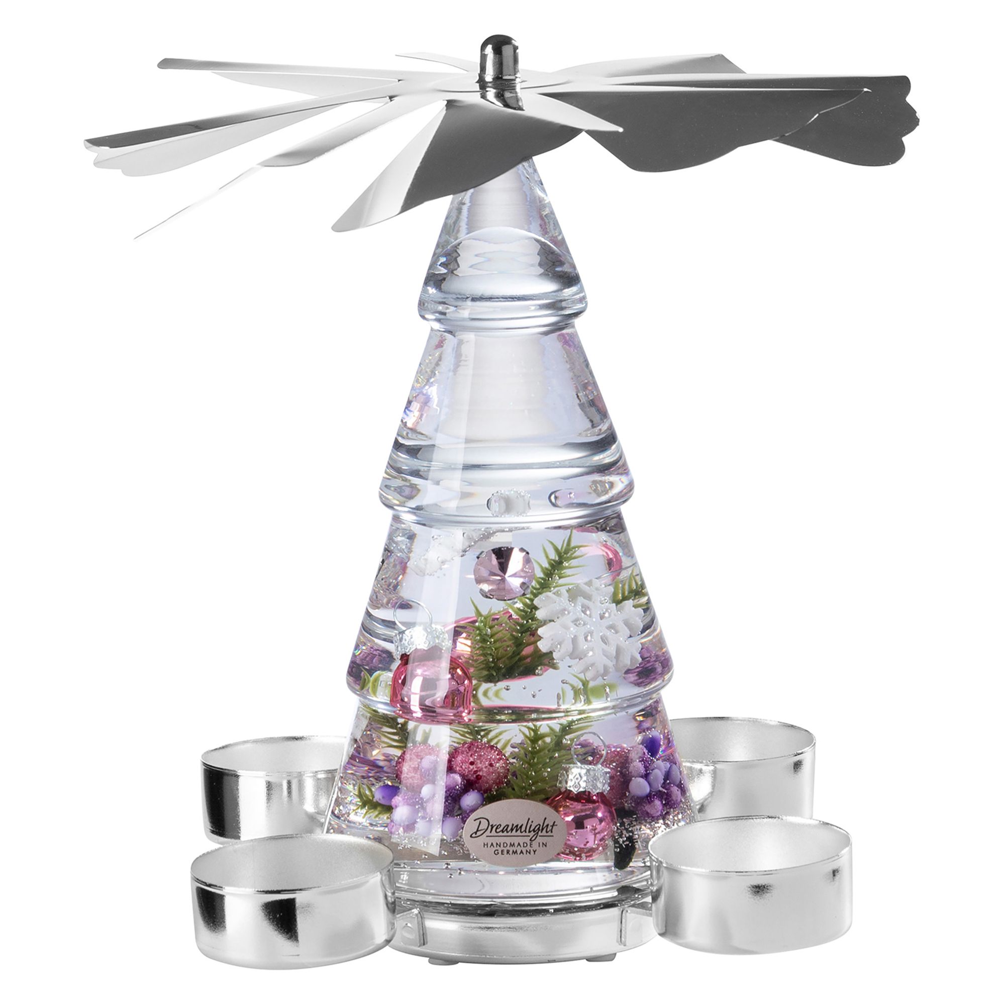 DREAMLIGHT Teelichthalter Pyramide Designauswahl Höhe 20cm, Ø 18cm