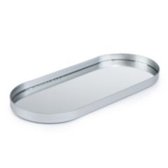 ELAMBIA Dekoteller oval aus Metall verspiegelt 30cm x 13cm x 1,5cm