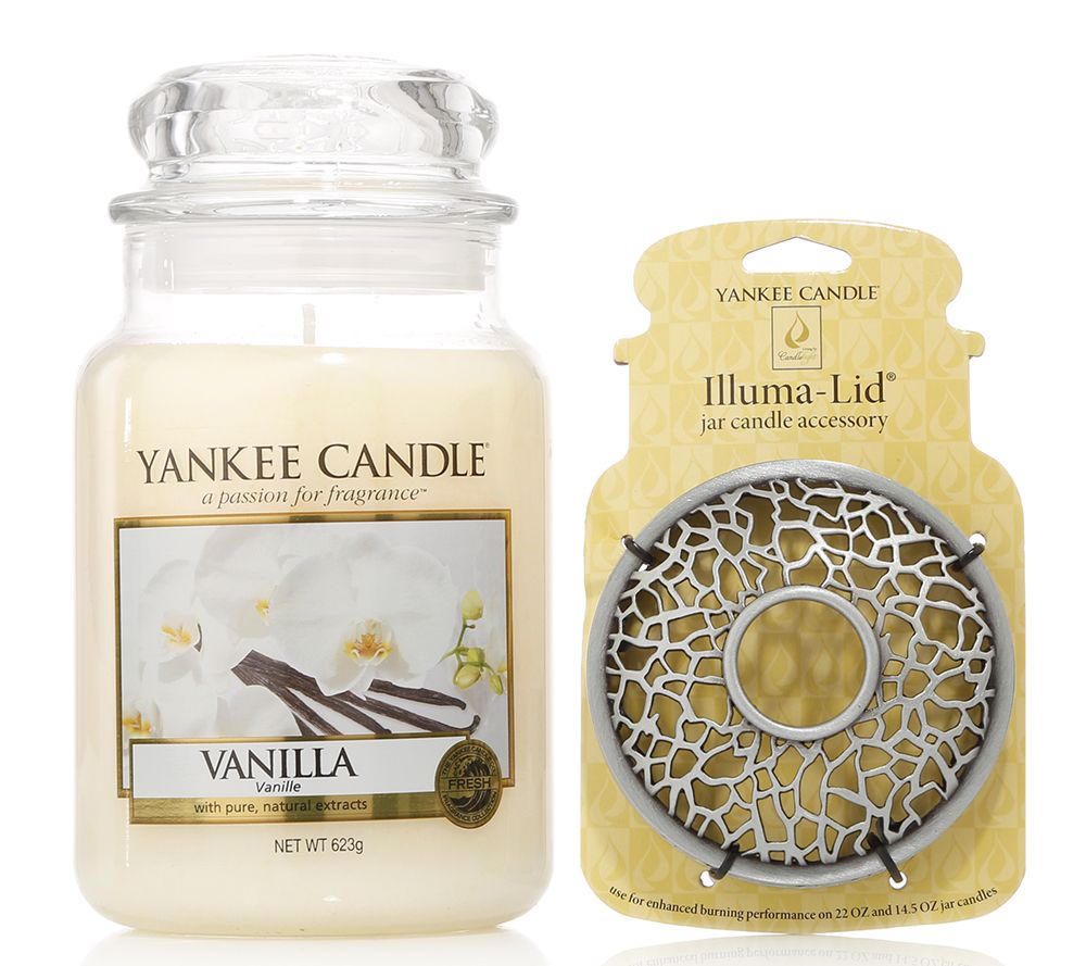 YANKEE CANDLE Duftkerze Vanilla inkl. Illuma Lid 100150h, 623g QVC.de