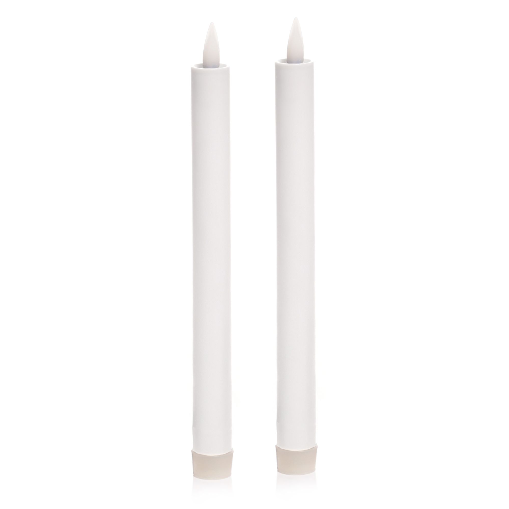 ELAMBIA recharge 2 LED-Stabkerzen wiederaufladbar inkl. Lade-Basis Timer, FB, 280h