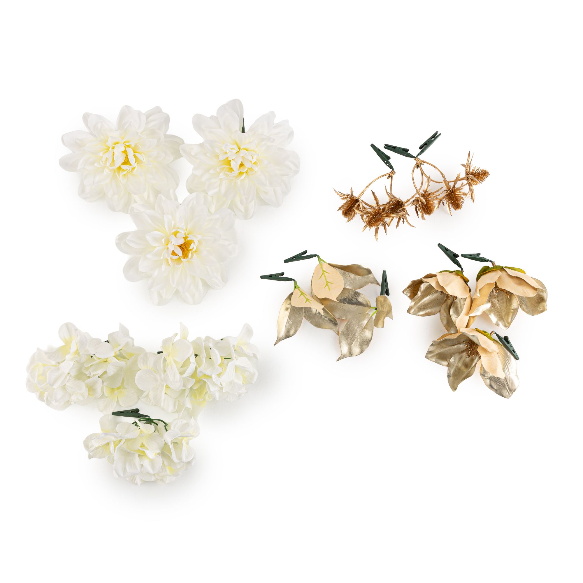 LUMIDA Flora Dekor-Blüten zum Anstecken outdoorgeeignet 15 Stück