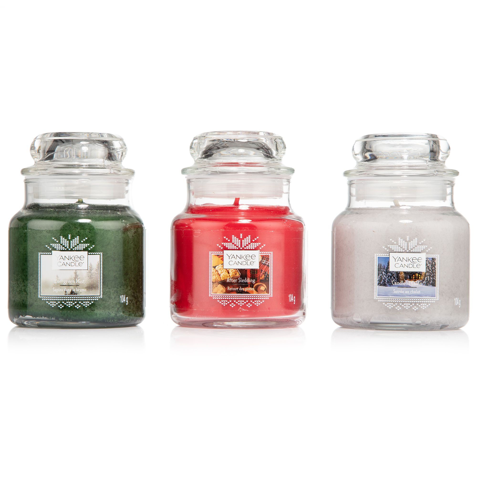 YANKEE CANDLE® DuftkerzenSet Winter Neuheiten 3 Small Jars je 104g