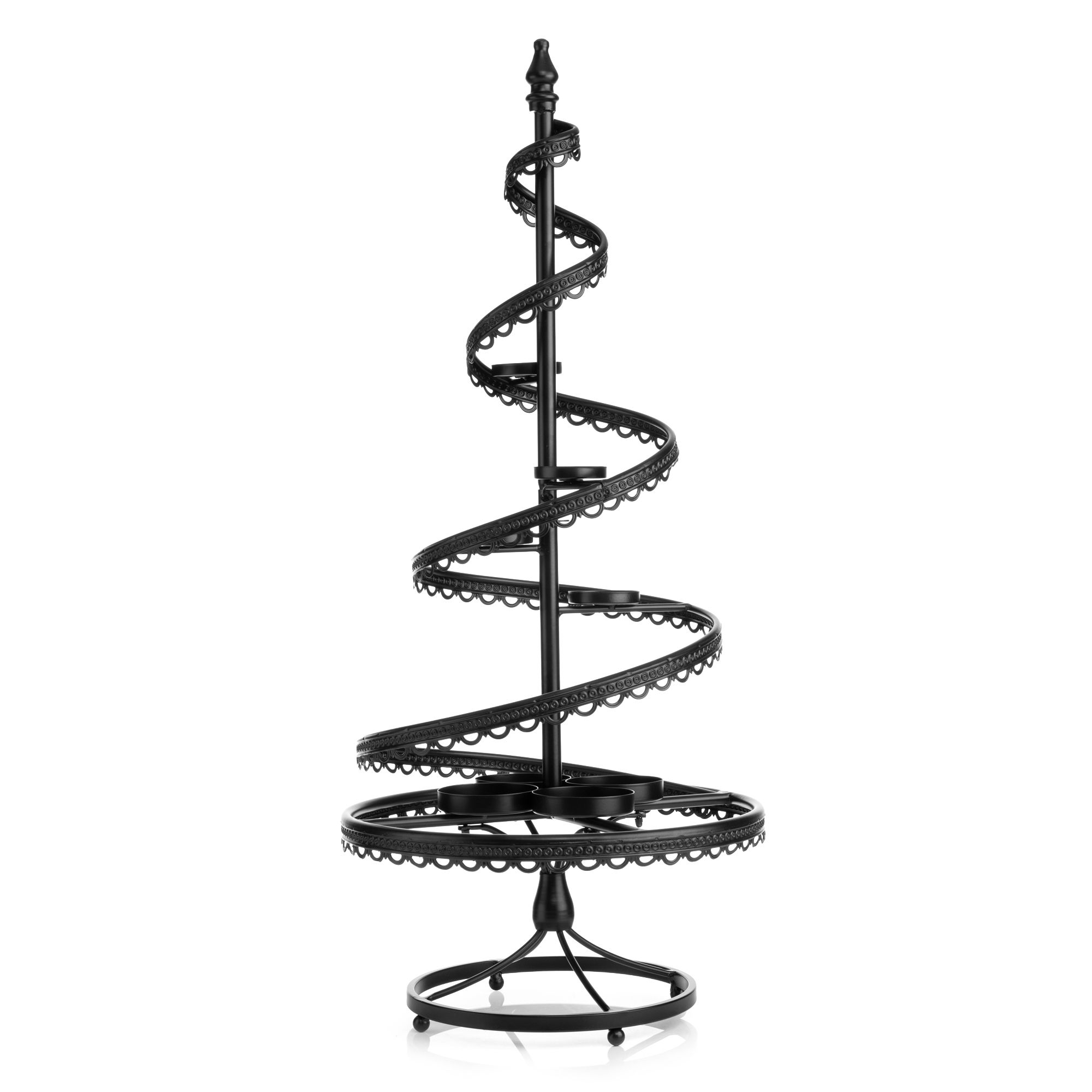 ABELLA Xmas Metall-Spiralbaum für Deko-Objekte inkl. Kerzenhalter Größenauswahl