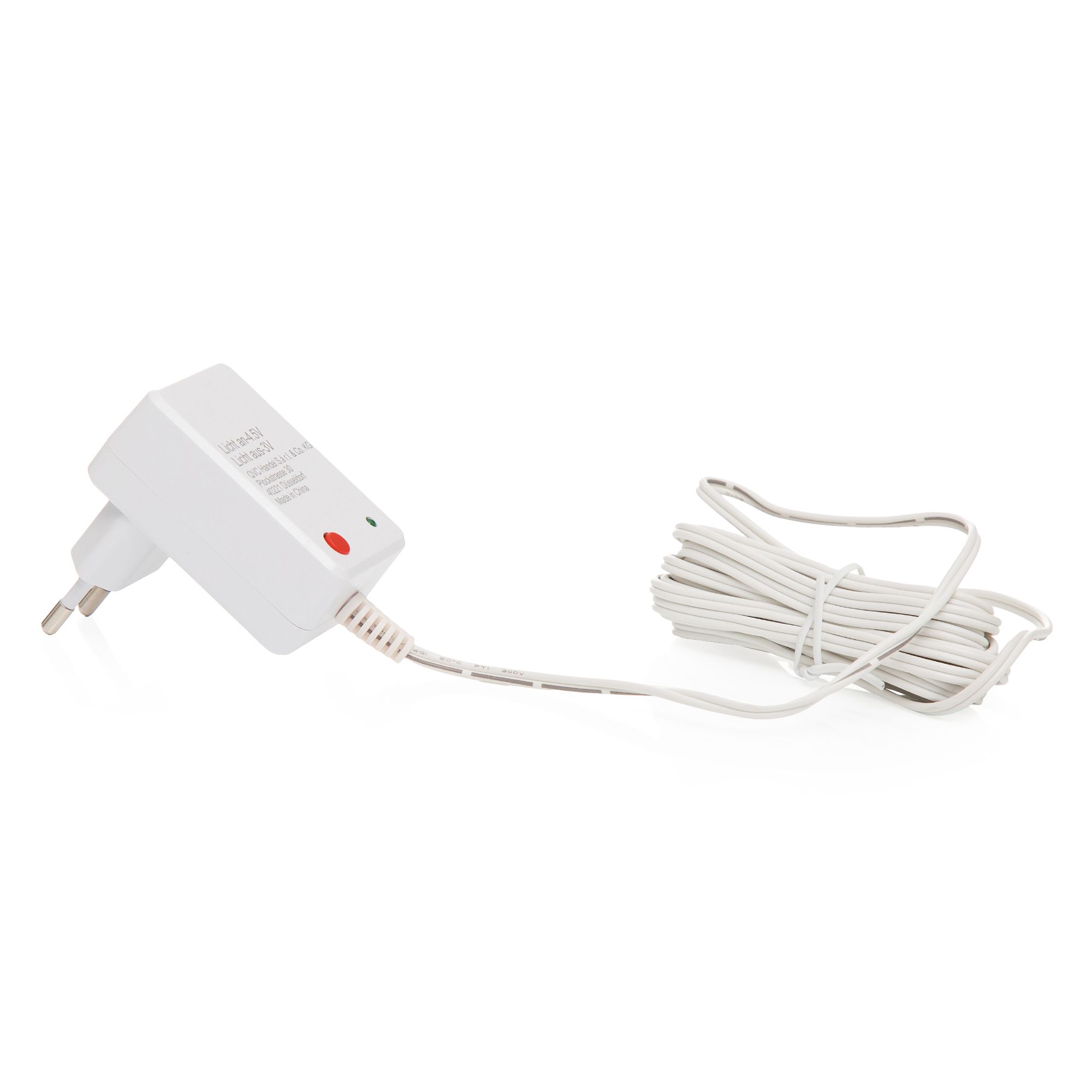 LUMIDA Casa AC/DC-Adapter 3V oder 4,5V-Betrieb 3m Anschlusskabel Farbauswahl