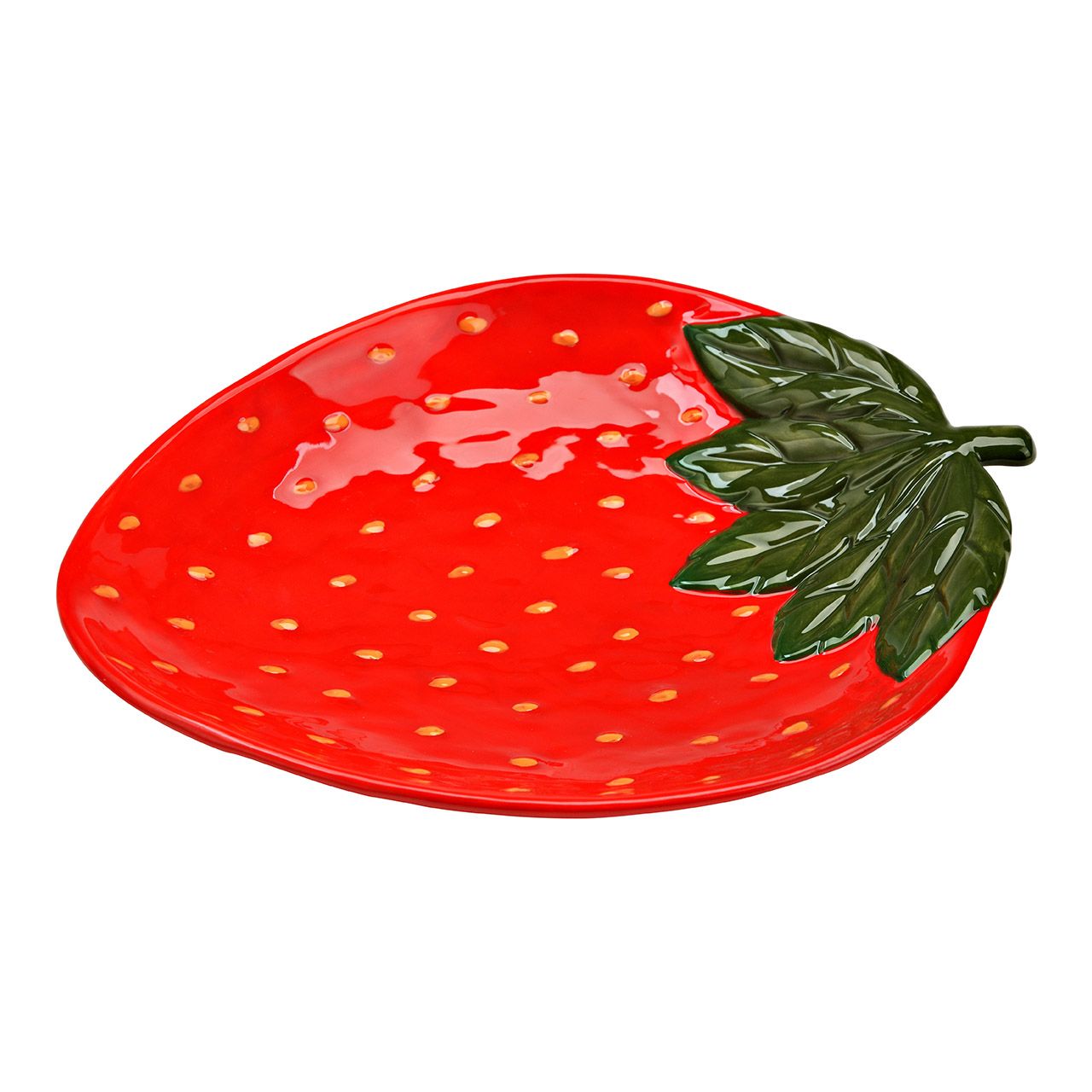 WURM Deko Teller Erdbeere aus Keramik 22x3x26cm