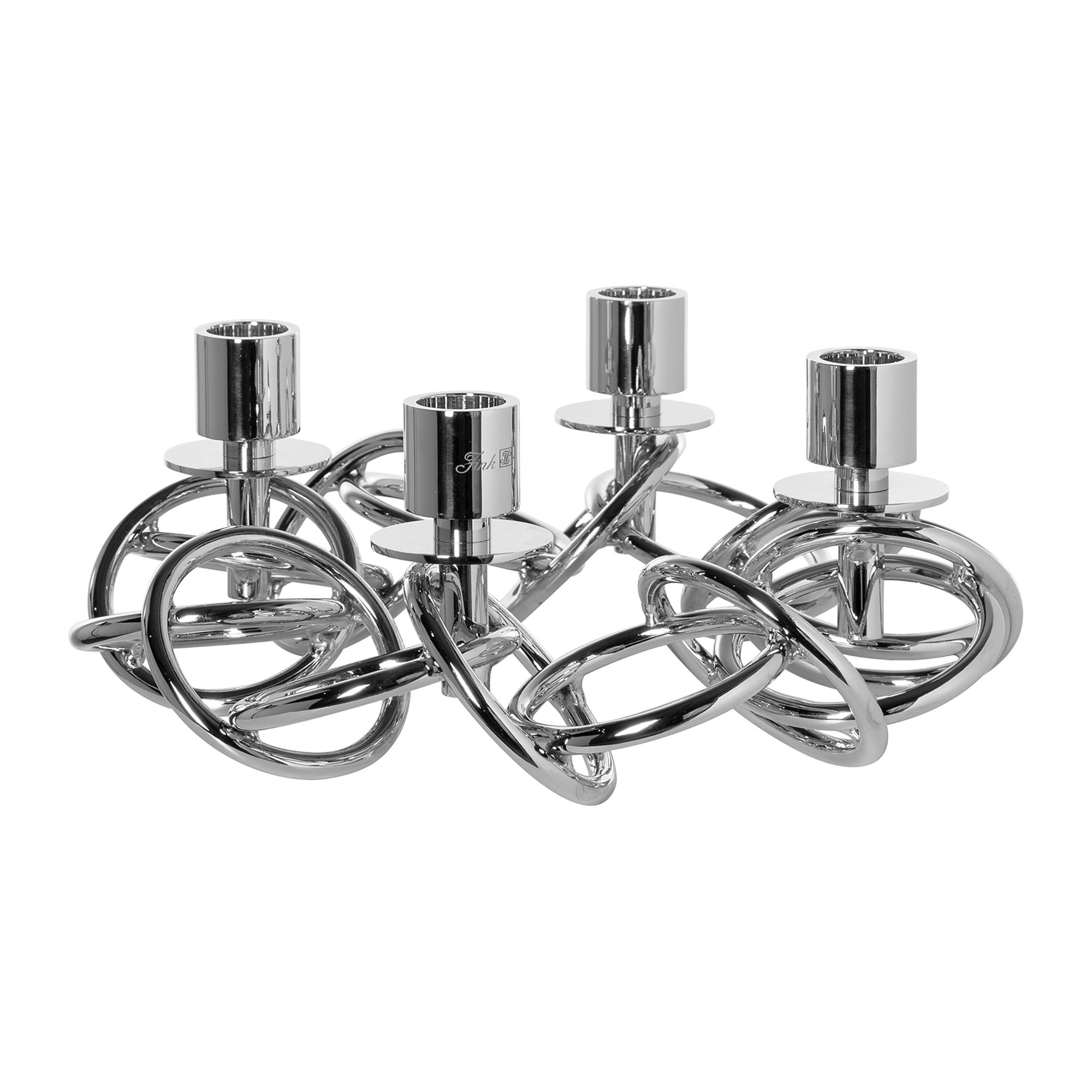 FINK Leuchter SONETTE 4-flammig für Stabkerzen Ø 34cm, Höhe 13cm
