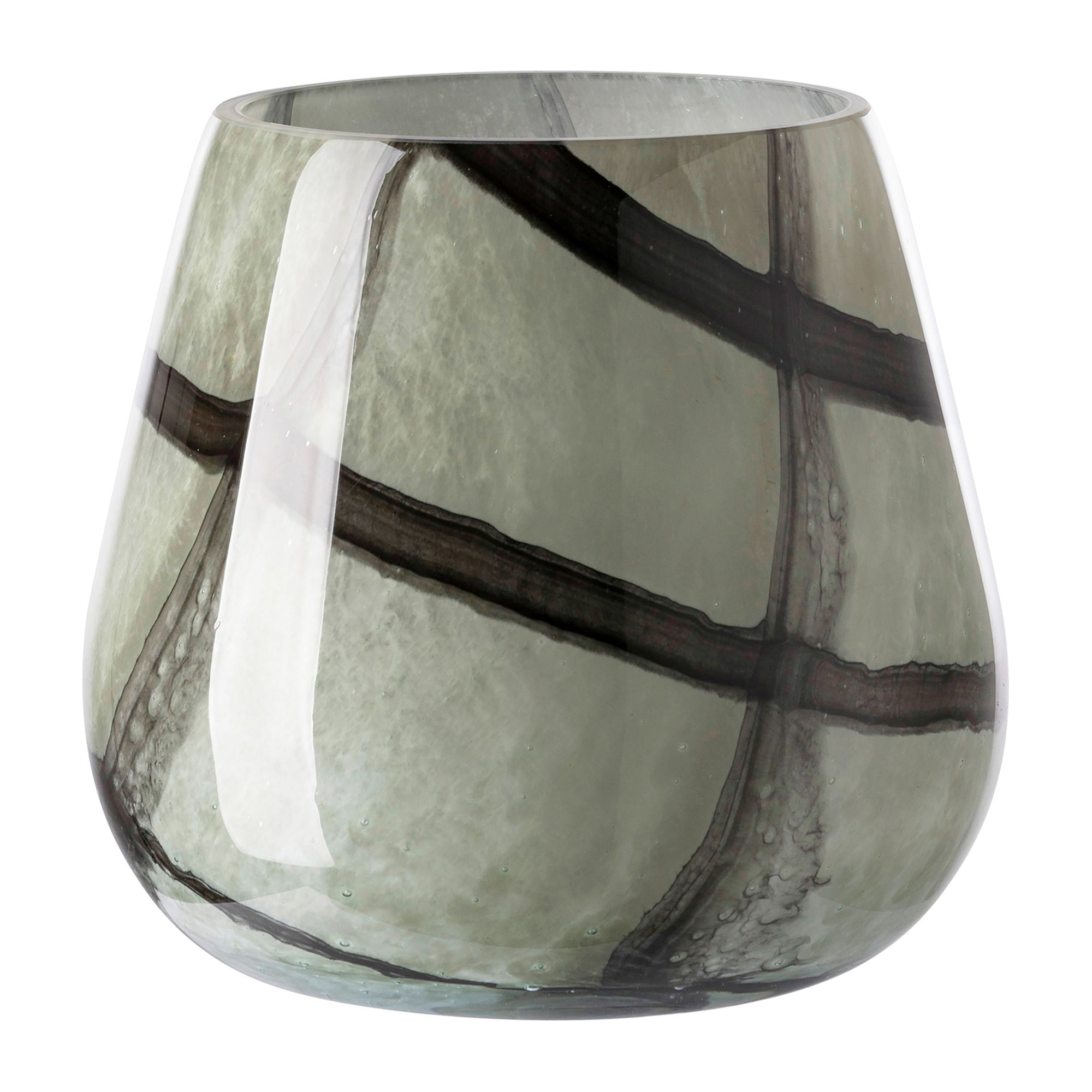 FINK Vase MARLY Glas mit Dekor mundgeblasen versch. Größen