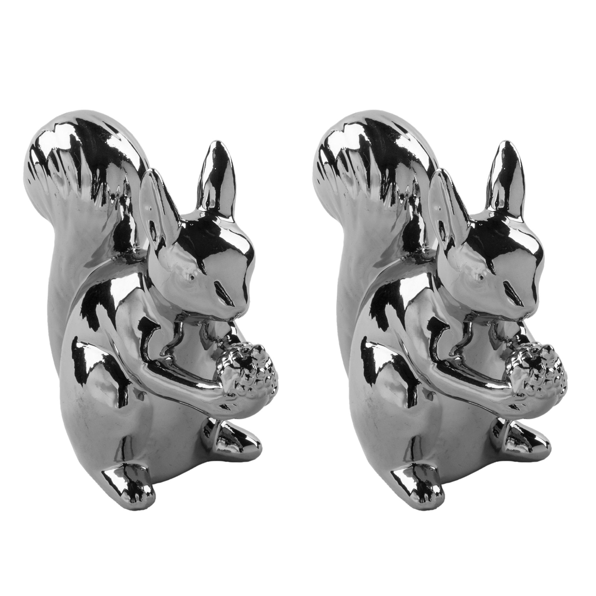 FINK 2 Dekofiguren Keramik silber Designauswahl