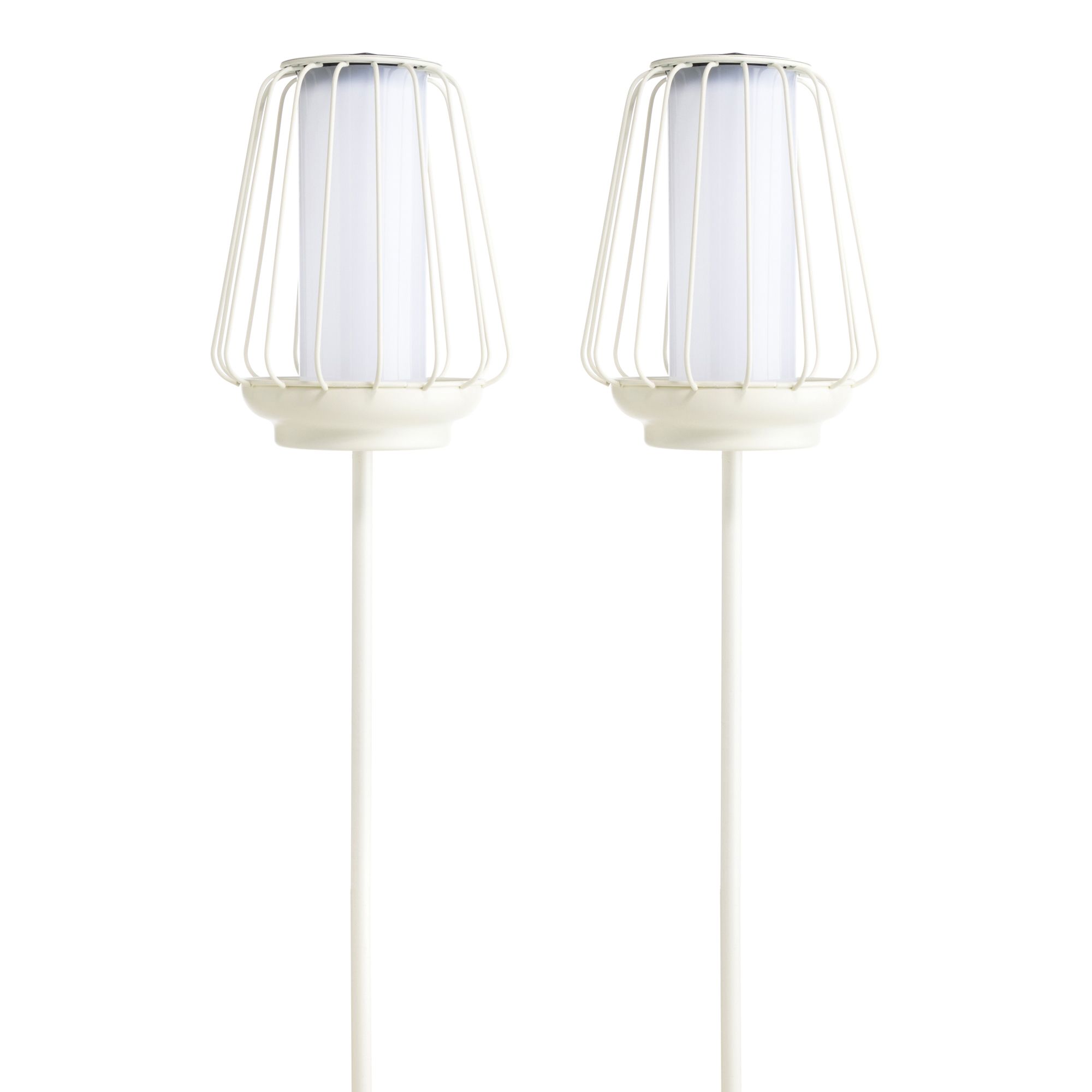 LUMIDA Garden 2 Solar-Leuchten mit Flamm-Effekt Höhe 79,5cm, Ø 18,5cm