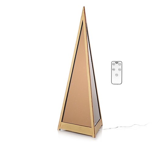 LUMIDA XMAS XL-Outdoorlaterne pyramidenförmig 100 LEDs, H. 60cm inkl. Netzteil & FB