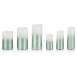 ELAMBIA 6 LED-Kerzen Ombré-Metallic-Design 1.000h Brenndauer Höhe 10cm -17,5cm