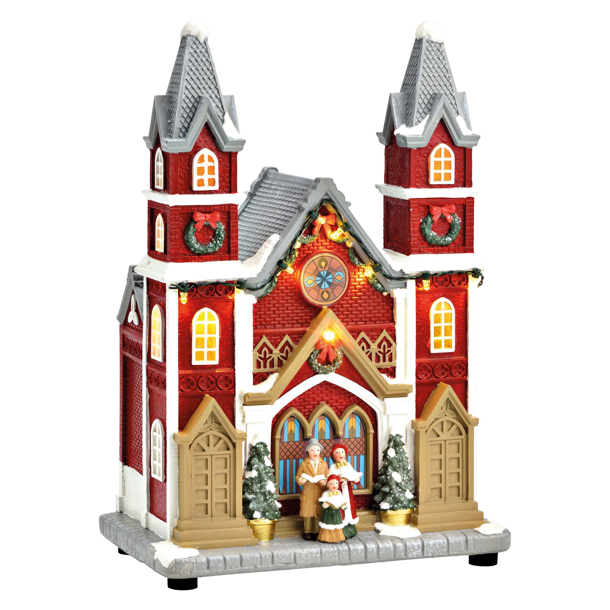 WURM Lichthaus Rathaus mit LED & Sound ca. 19x28x12cm