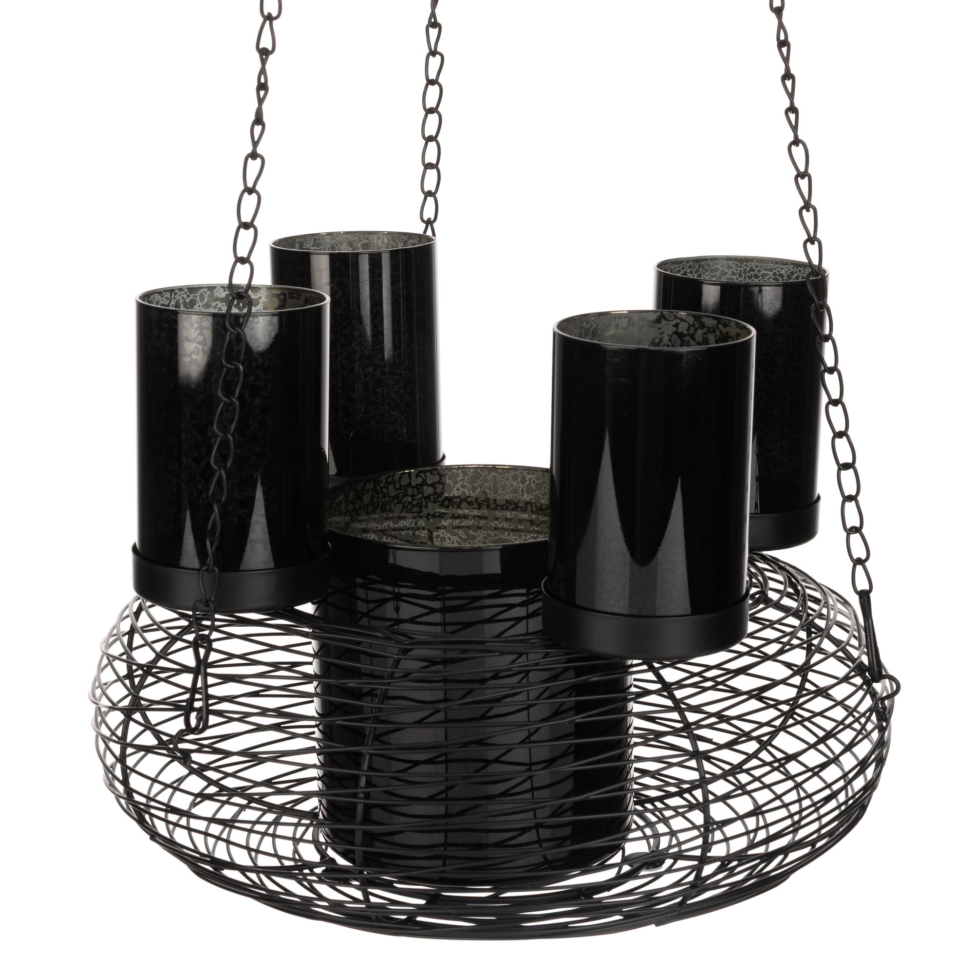 ABELLA Xmas Metall-Dekokranz multifunktional inkl. 5 Mercurygläser Ø 35cm