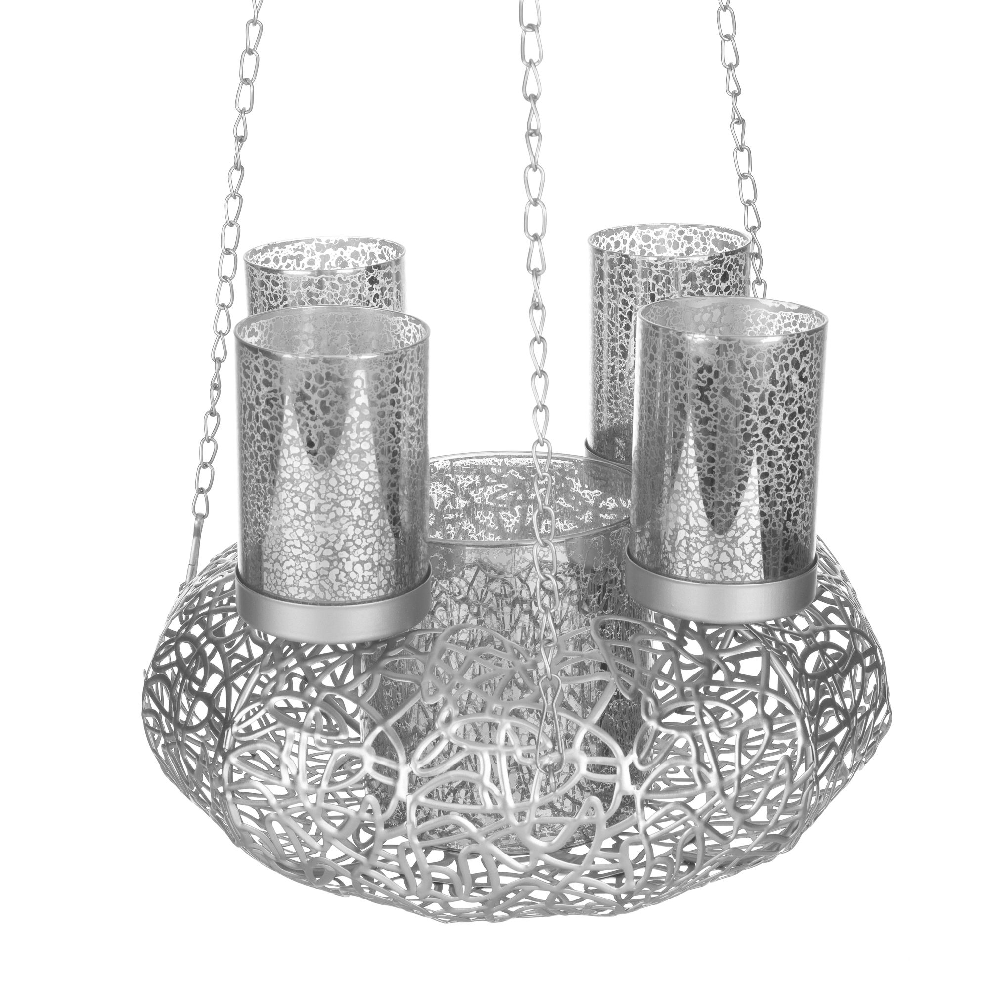 ABELLA Xmas Metall-Dekokranz multifunktional inkl. 5 Mercurygläser Ø 35cm